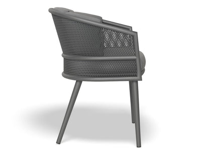 Avila Dining Chair - Charcoal - Dark Grey Cushion