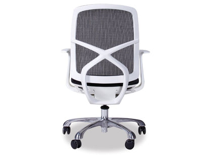 Chilli Black/White Office Chair - Low Back