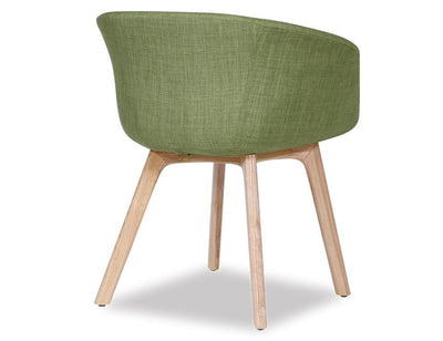 Lonsdale Arm Chair - Natural - Green Fabric