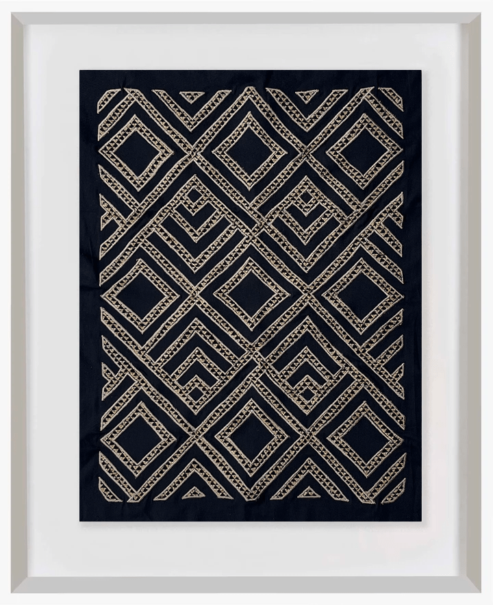 Shoowa Textile Black Artwork 67 x 85 cm