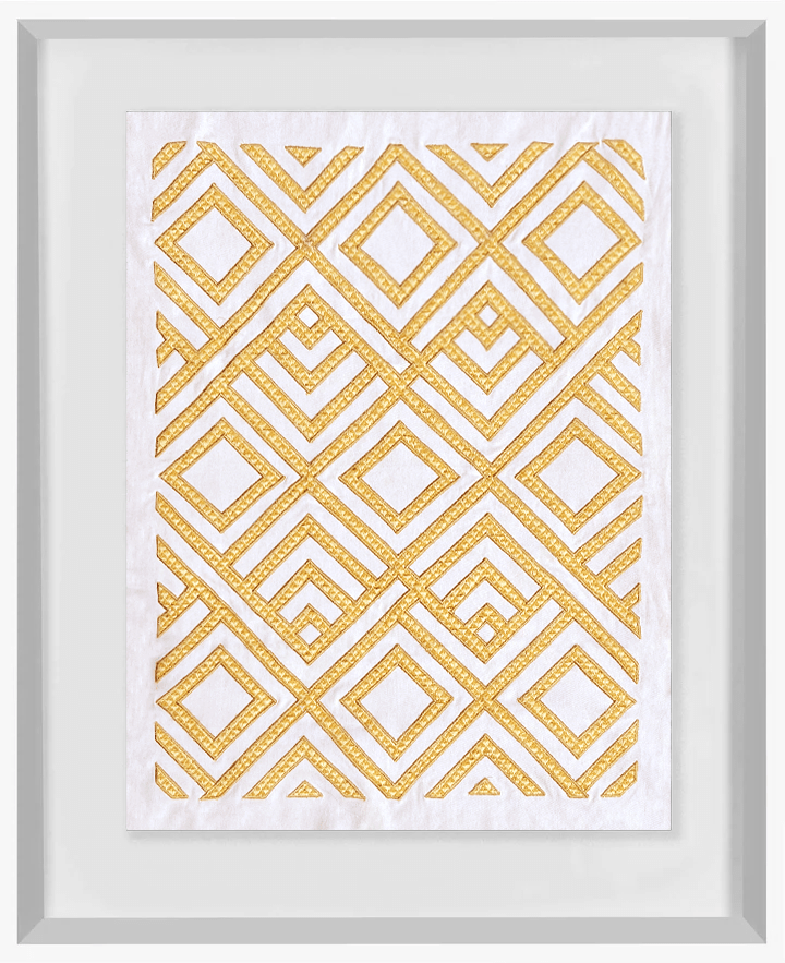Shoowa Textile White Artwork 67 x 85 cm