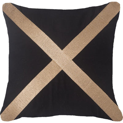 Braid Gold Cross Lounge Cushion 55 x 55cm