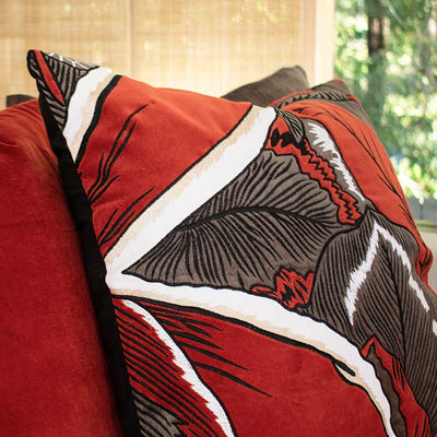 Rake Applique Velvet Lounge Cushion 55 x 55 cm