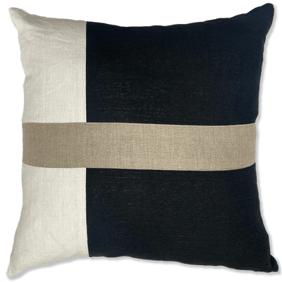 Linen Modern Heather Stripe Lounge Cushion 55 x 55cm