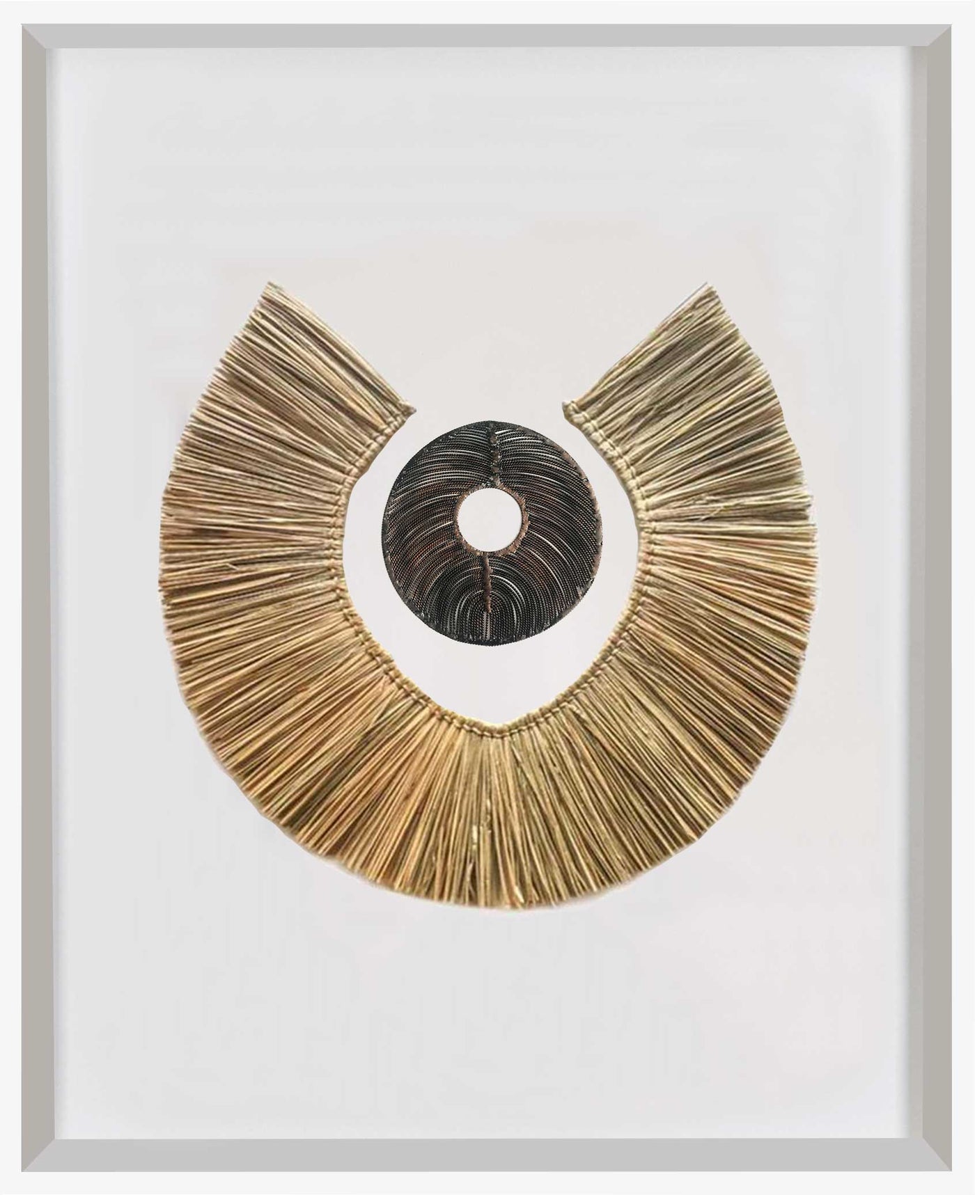 African Disc Copper & Grass Ring Artwork 67 x 85 cm