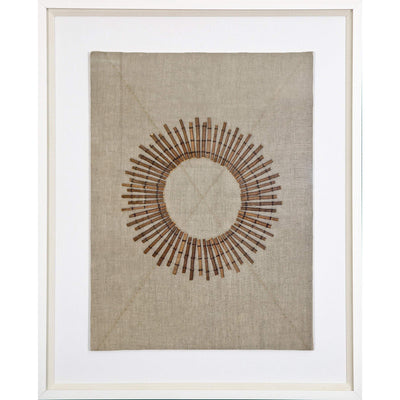 Wood Linen Sticks Artwork 67 x 85 cm