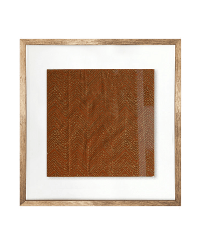 Ruins Zig Dot Print Rust Artwork 52cm x 52cm