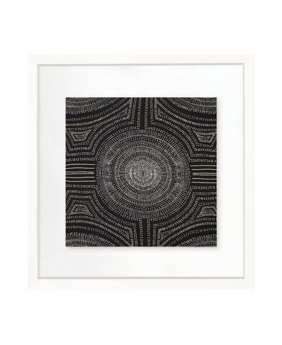Dreamtime Aboriginal Dot Black Artwork 50 x 50 cm