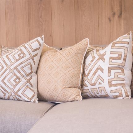 Weave Cross Natural Lounge Cushion 55 x 55 cm
