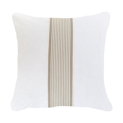 Ticking Stripe Dorset Sash Grey Medium Cushion 50 x 50cm
