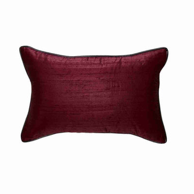 Dupion Claret Rectangle Cushion 30x46cm