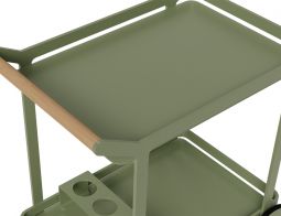 Imola Outdoor Bar Cart - Eucalyptus Green