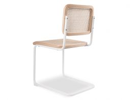 Calibre Chair - White with Natural Cane