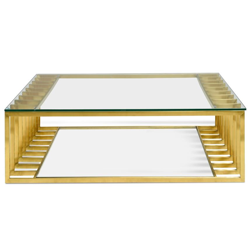 1.3m Glass Coffee Table Gold Base House of Isabella AU