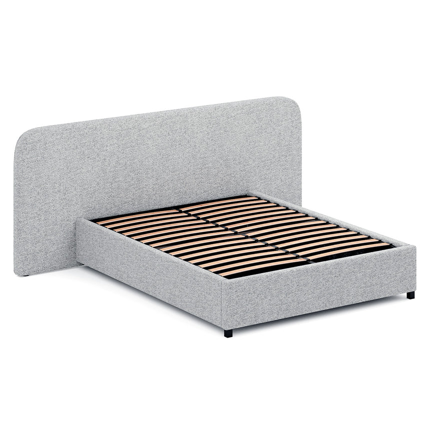 King Sized Bed Frame - Pepper Boucle