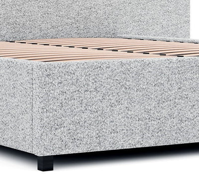 Queen Sized Bed Frame - Pepper Boucle