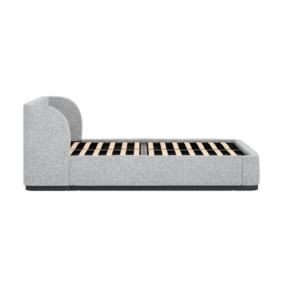 Queen Bed Frame - Pepper Boucle