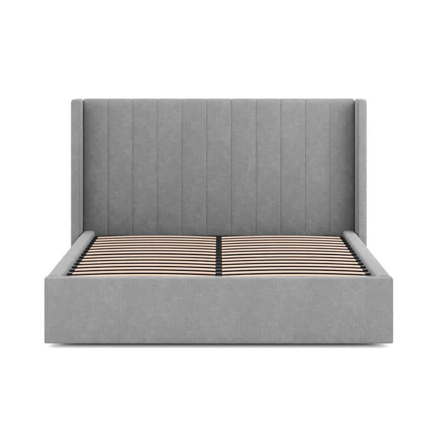 Wide Base Queen Sized Bed Frame - Flint Grey