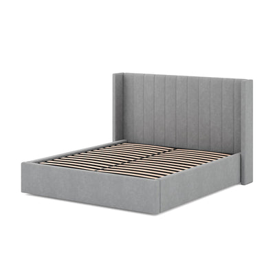 Wide Base Queen Sized Bed Frame - Flint Grey