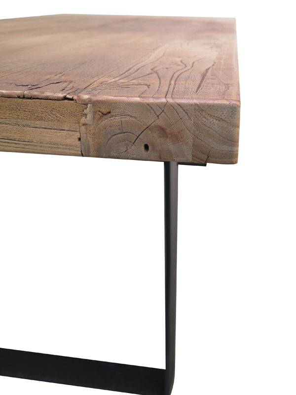 Reclaimed Elm Wood Table 1.5m - Rustic Natural