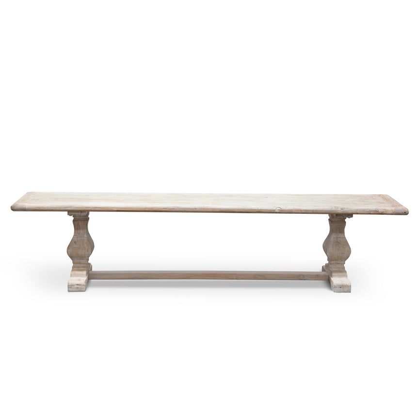 Reclaimed ELM Wood Bench - White Washed