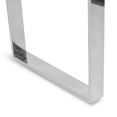 Console Table With Tempered Glass - Polished Stainless Steel