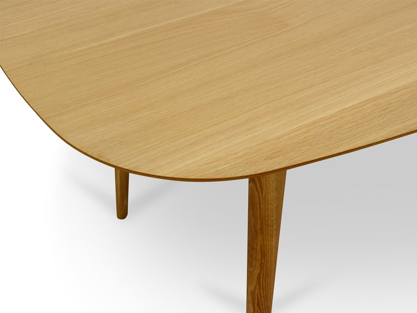 Scandinavian 1.3m Fixed Dining Table - Natural