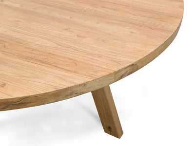 Reclaimed Elm Wood 1.5m Round Dining Table