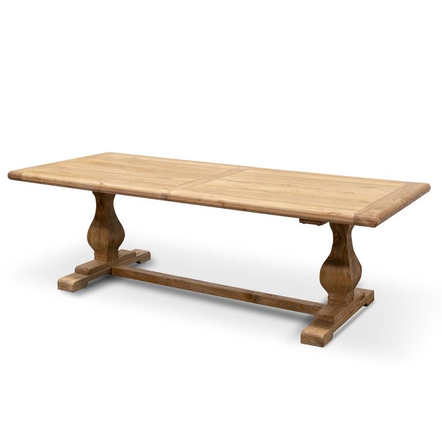 Elm Wood 2.4m Dining Table Rustic Natural House of Isabella AU