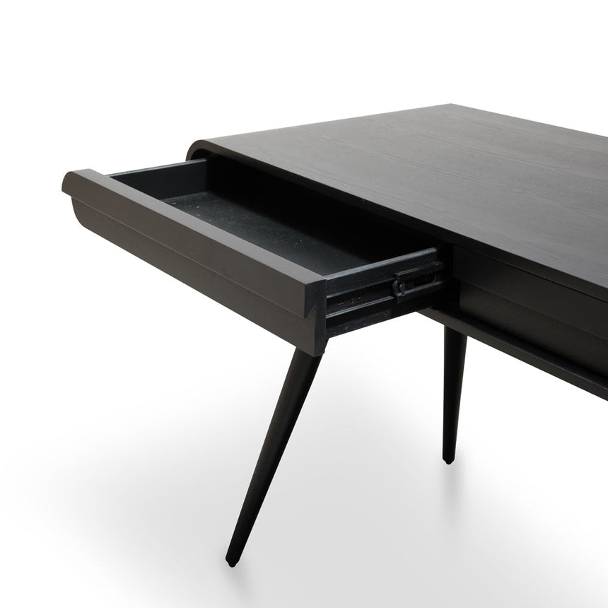Narrow Wood Console Table - Black 75cm (H)
