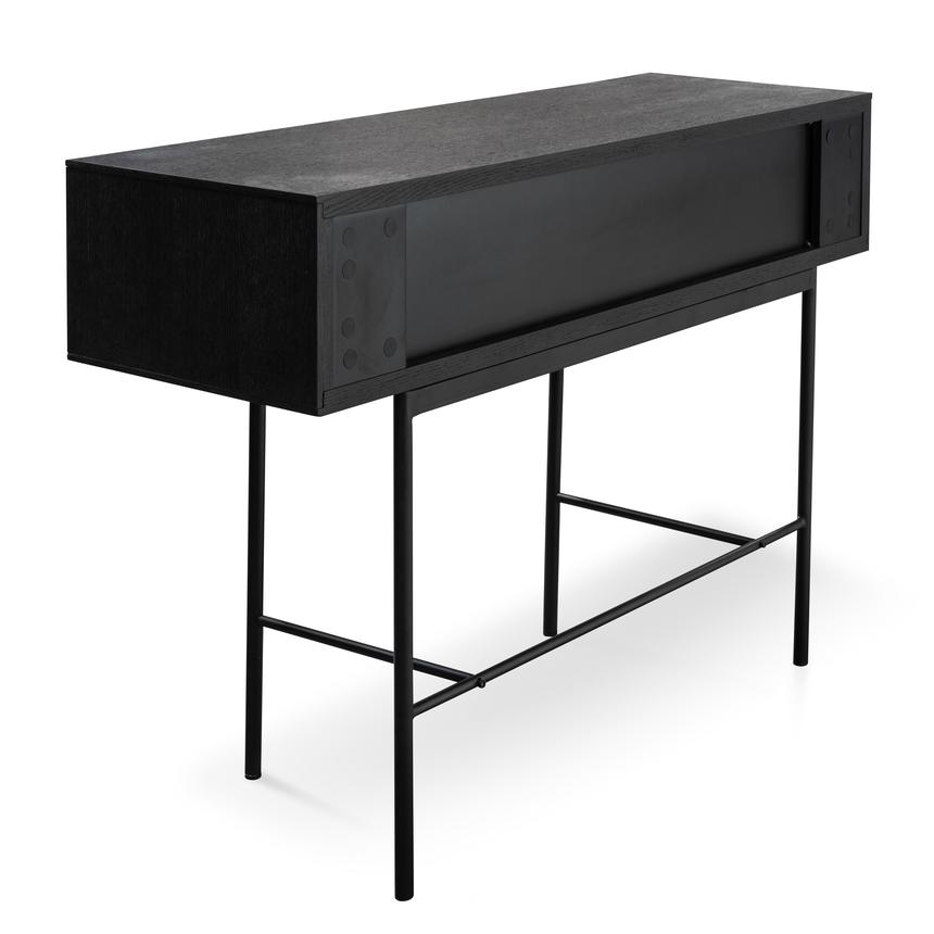 120cm Console Table - Black Oak