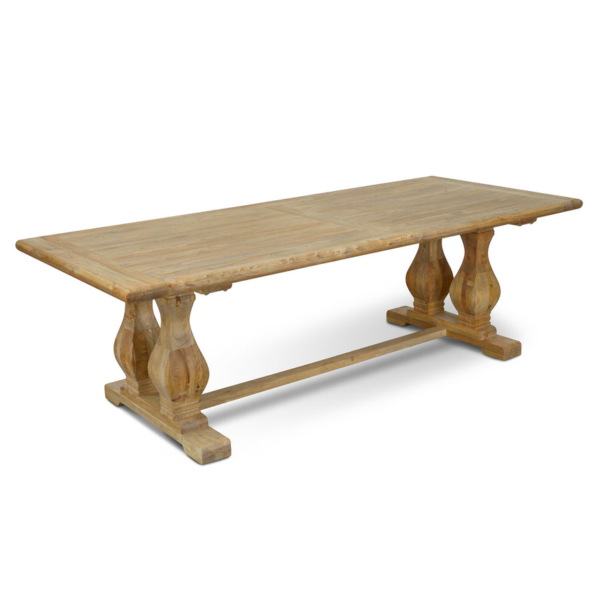 Wood Dining Table 2.4m - Rustic Natural