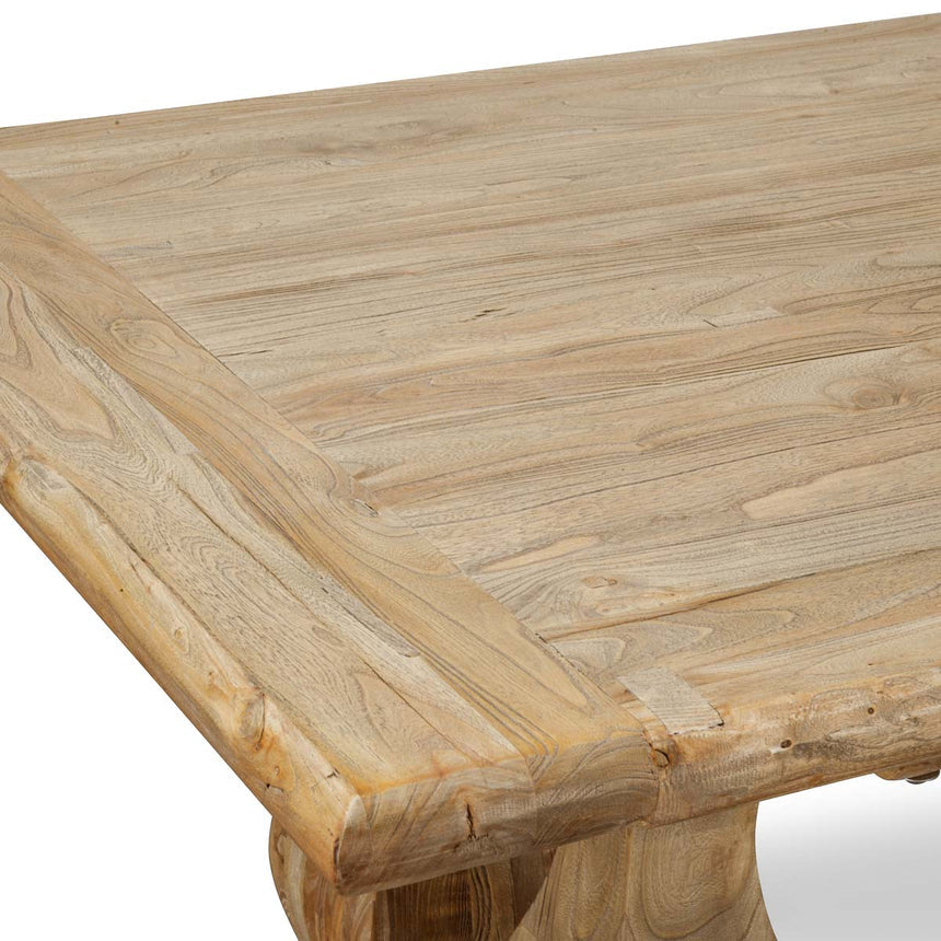 Wood Dining Table 2.4m - Rustic Natural
