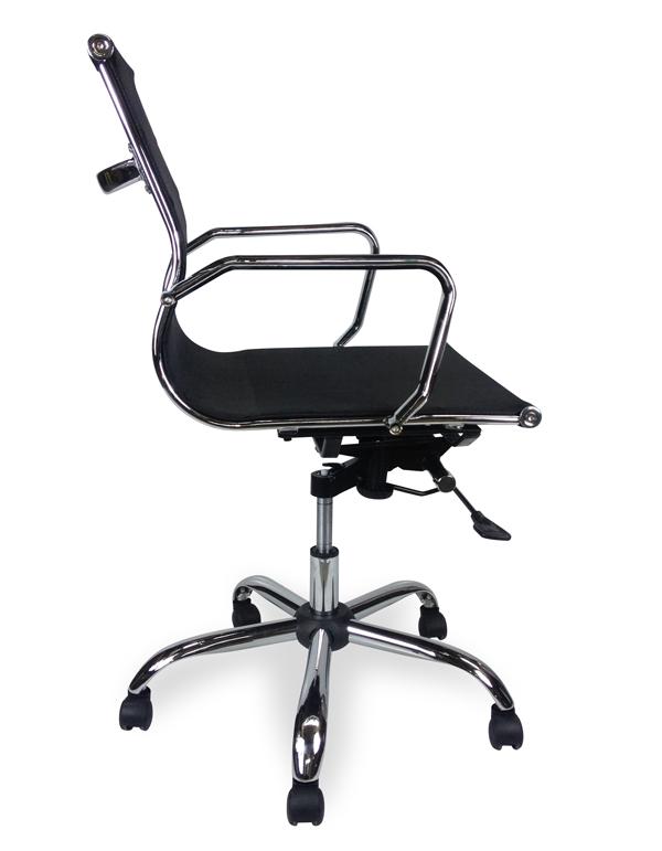 Designer Mesh Boardroom Office Chair - Low Back - Black