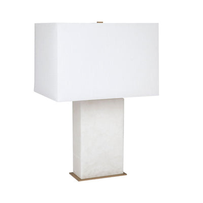 Dominique Alabaster Table Lamp - White