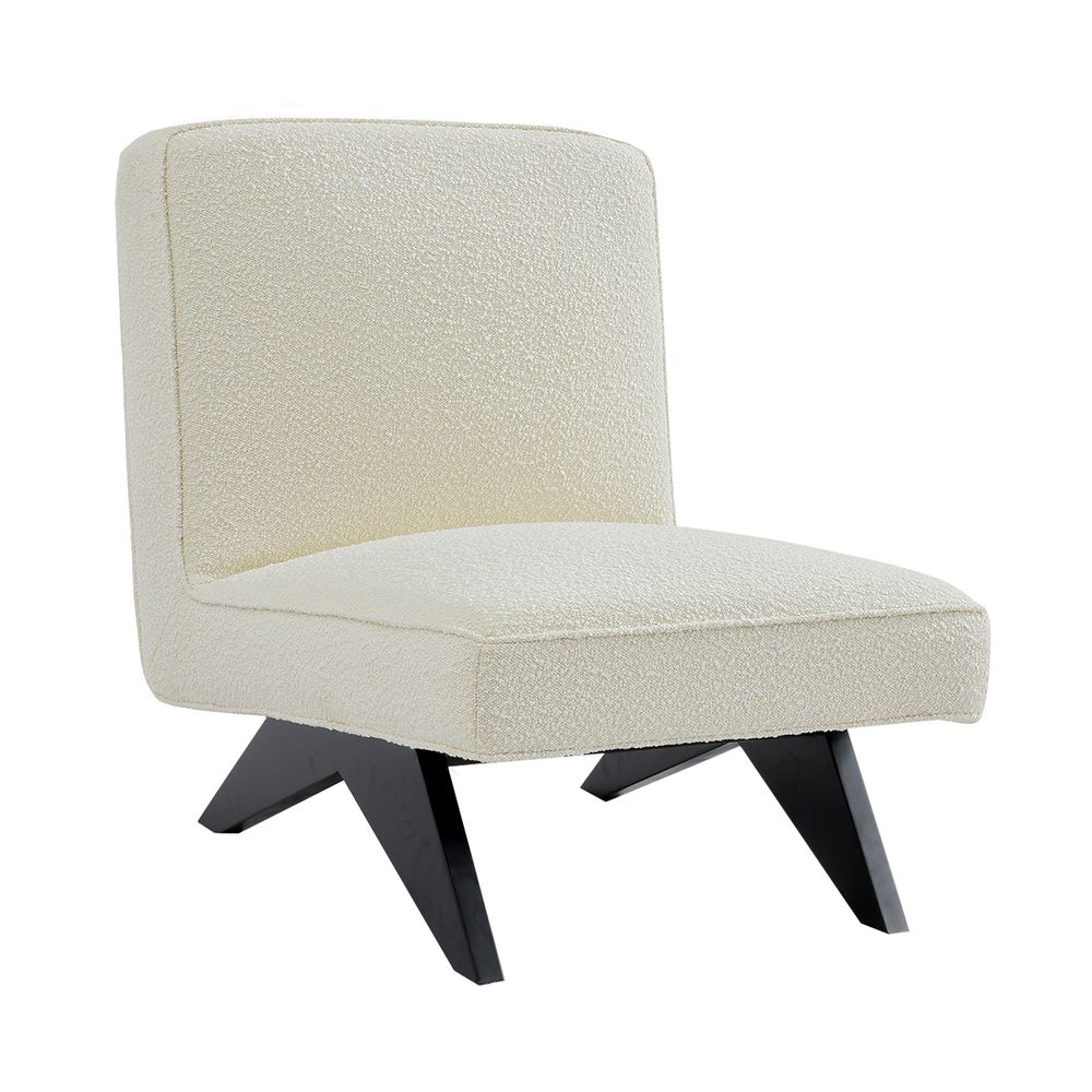 Martyn Slipper Chair - White Boucle