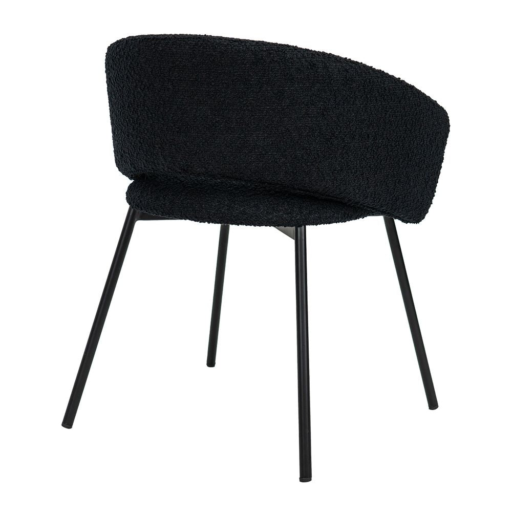 Delta Dining Chair - Black Boucle