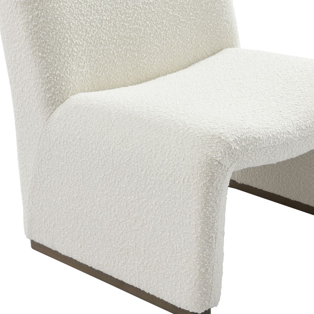 Beau Occasional Chair - White Boucle