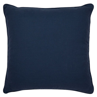 Candace Square Feather Cushion - Chevron Blue Linen