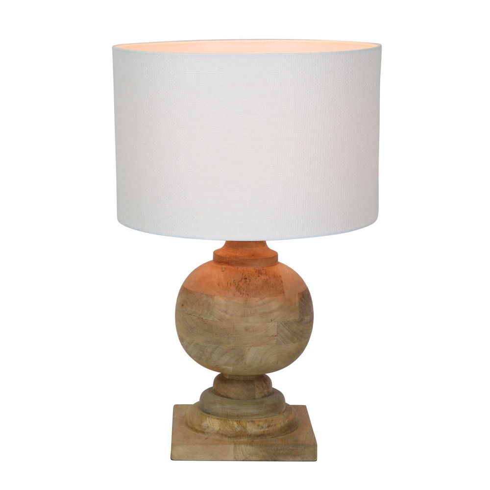 Coach Table Lamp Natural With White Shade