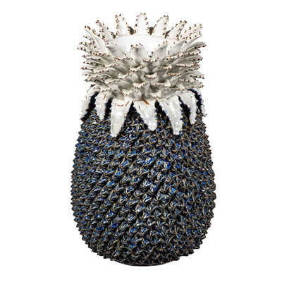 Pineapple Vase Blue and White
