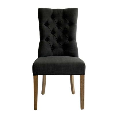 Charcoal Linen Dining Chair