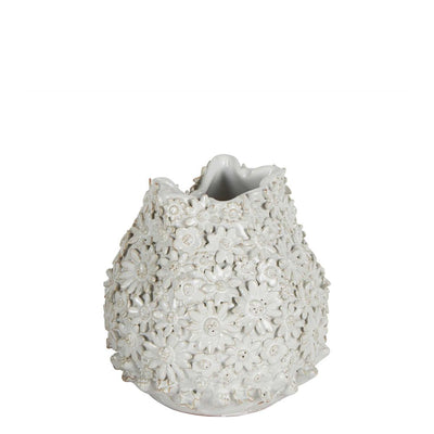 Daisy Ceramic Flower Vase White