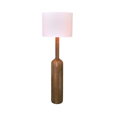 Flask Wood Floor Lamp Base Saddle
