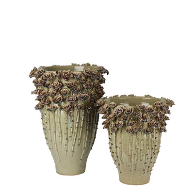 Rose Vase Medium Green H:40cm