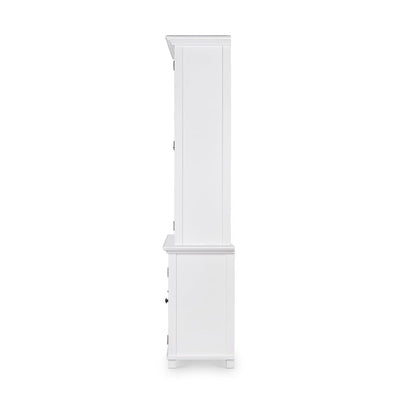 Sorrento White Tall Glass Door Cabinet