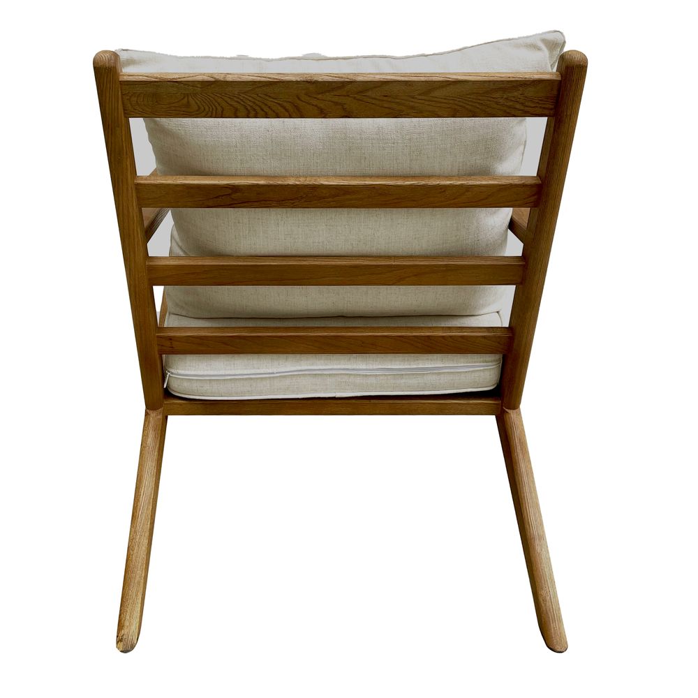 Ash Wood Chair W/Natural Cream Cushions