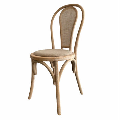 Round Rattan Back Dining Chair
