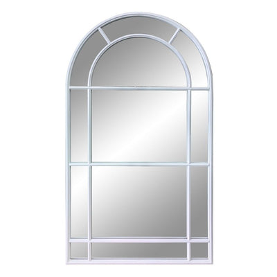 Medium Iron Arched Mirror White