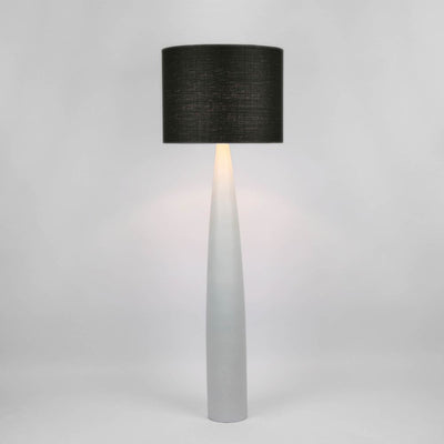 Samson Floor Lamp Base White with Black Shade
